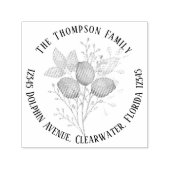 ユーカリモダンシンプル差出人住所クラス セルフインキングスタンプ (デザイン)