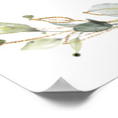 ユーカリモダンスプ結婚リの歓迎エレガントF ポスター (角)