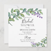 ユーカリモダンブライダルシャワー 招待状 (正面)