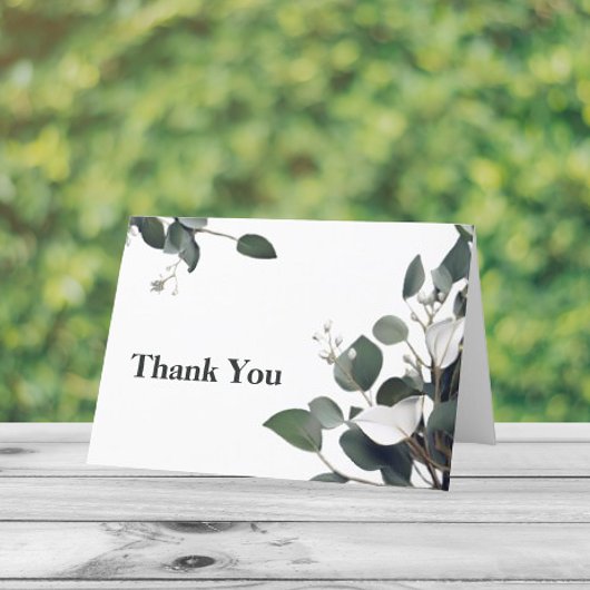 ユーカリモダンプの結婚感謝を サンキューカード