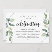 ユーカリモダンプの結婚駆け落ちお祝い 招待状 (正面)