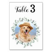 ユーカリモダンプエレガントト結婚写真 テーブルナンバー (裏面)