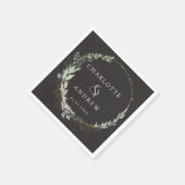 ユーカリモダンプエレガント・ナ結婚プキンス スタンダードカクテルナプキン (角)