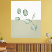 ユーカリモダンプカラーブロッククワッドパネル キャンバスプリント (インサイチュ (リビング))