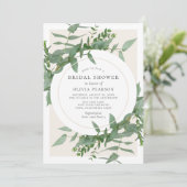 ユーカリモダンプスグリーナリーサークルブライダルシャワー 招待状 (スタンド正面)