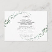 ユーカリモダンプスグリーンリーエレガント庭園の結婚式 エンクロージャーカード (正面)