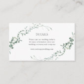 ユーカリモダンプスグリーンリーエレガント庭園の結婚式 エンクロージャーカード (正面)