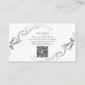 ユーカリモダンプスグリーンリーエレガント庭園の結婚式 エンクロージャーカード (正面)