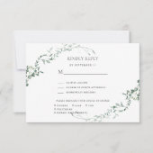 ユーカリモダンプスグリーンリーエレガント庭園の結婚式 出欠カード (正面)