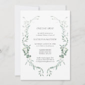 ユーカリモダンプスグリーンリーガーデンワンデイ遠くに 招待状 (正面)