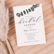 ユーカリモダンプスグリーンリーブライダルシャワー