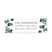 ユーカリモダンプスグリーンリー差出人住所 ラベル (正面)