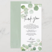 ユーカリモダンプスプレイス設定サンキューカード プログラム (正面/裏面)