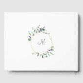 ユーカリモダンプス幾何学模様ブライダルシャワー ゲストブック (裏面)