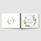 ユーカリモダンプス幾何学模様ブライダルシャワー ゲストブック (全面)