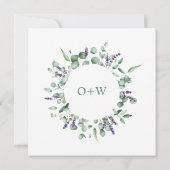 ユーカリモダンプス幾何学模様婚約パーティ 招待状 (裏面)