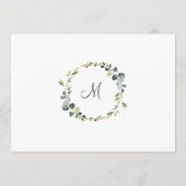 ユーカリモダンプス葉リースフレームノートカー ノートカード (裏面)