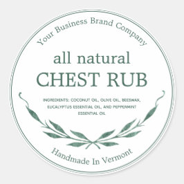 ユーカリモダンプス軟膏ラベル ラウンドシール