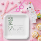 ユーカリモダンプタスが新婚を願う ペーパープレート (パーティー)