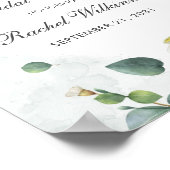 ユーカリモダンプタスグリーンリーブライダルシャワーへようこそ ポスター (角)