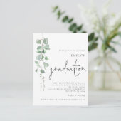 ユーカリモダンプタススクリプト2024卒業招待状 ポストカード (スタンド正面)