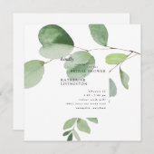 ユーカリモダンプタスブライダルシャワースクエア 招待状 (正面/裏面)