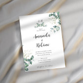 ユーカリモダンプタスリーフ結婚式招待状 招待状