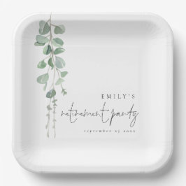 ユーカリモダンプタス名除パーティー ペーパープレート