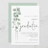 ユーカリモダンプタス2024年卒業 招待状 (正面/裏面)