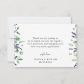 ユーカリモダンプテスジオメトリックフレーム サンキューカード (裏面)