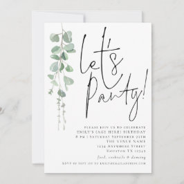 ユーカリモダンプトゥスはパーティーに年齢誕生日 招待状