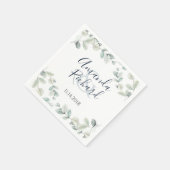 ユーカリモダンプトゥスウェディングレセプションナプキンス スタンダードカクテルナプキン (角)