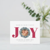 ユーカリモダンプトゥス写真タイポグラフィクリスマスカード ポストカード (スタンド正面)