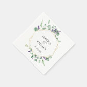 ユーカリモダンプトゥス幾何結婚フレーム紙 スタンダードカクテルナプキン (角)