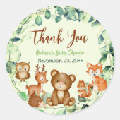 ユーカリモダンプトゥス森林の動物の森の友人 ラウンドシール (正面)