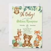 ユーカリモダンプトゥス森林の動物の森の友人 招待状 (正面)
