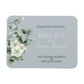 ~ユーカリモダンプトゥス結婚式の日程を保存 マグネット (横)