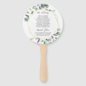 ユーカリモダンプトゥス葉結婚式 プログラム ハンドファン (裏面)