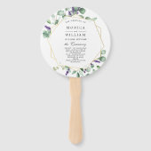 ユーカリモダンプトゥス葉結婚式 プログラム ハンドファン (正面)