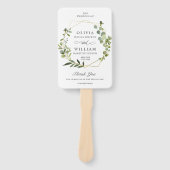 ユーカリモダンプトゥス葉結婚式 プログラム ハンドファン (正面)