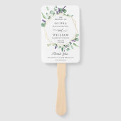 ユーカリモダンプトゥス葉結婚式 プログラム ハンドファン (正面)