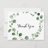 ユーカリモダンプラッ結婚トサンキューカード サンキューカード (正面)