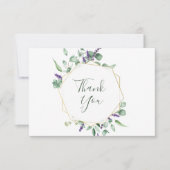 ユーカリモダンプ幾何学模様サンキューカード サンキューカード (正面)