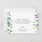 ユーカリモダンプ幾何学模様サンキューカード サンキューカード (裏面)