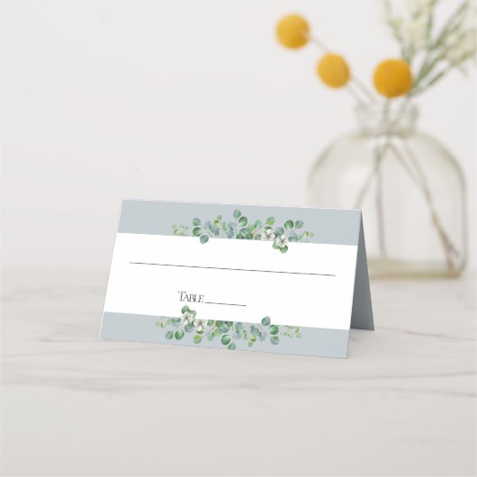 ユーカリモダンプ結婚テーブル プレイスカード (正面)