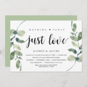 ユーカリモダンプ結婚ロペメントパーティー 招待状 (正面/裏面)