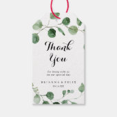 ユーカリモダンラ書結婚道の感謝 ギフトタグ (正面)