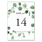 ユーカリモダンラ書結婚道の テーブルナンバー (正面)