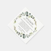 ユーカリモダンリースおもしろい事実結婚ズボー スタンダードカクテルナプキン (角)