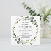 ユーカリモダンリースフレームブライダル昼食会 招待状 (スタンド正面)